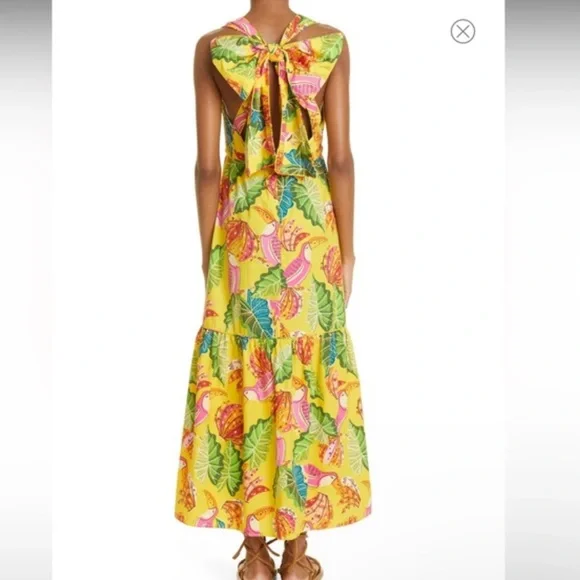 Farm Rio Yellow Beaks & Bananas Maxi Dress - Picture 2 of 7